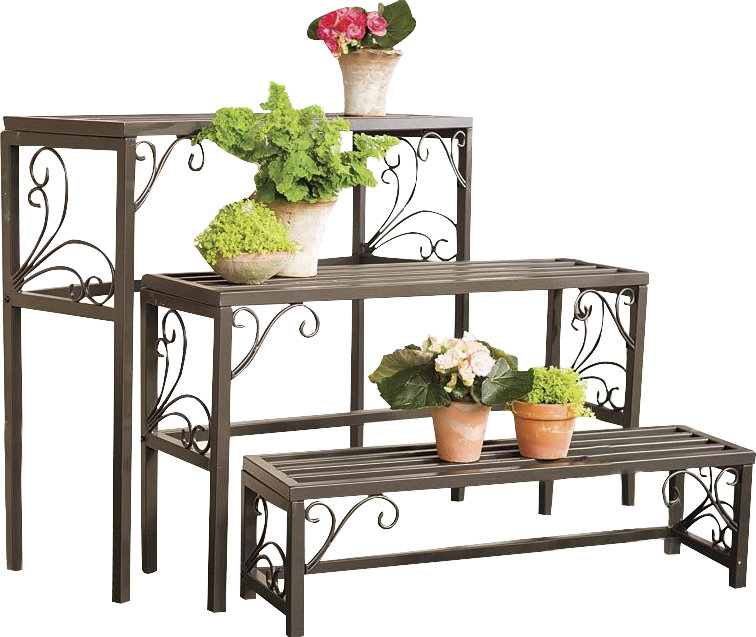 Plow & Hearth Rectangle 3 Piece Plant Stand Set & Reviews Wayfair